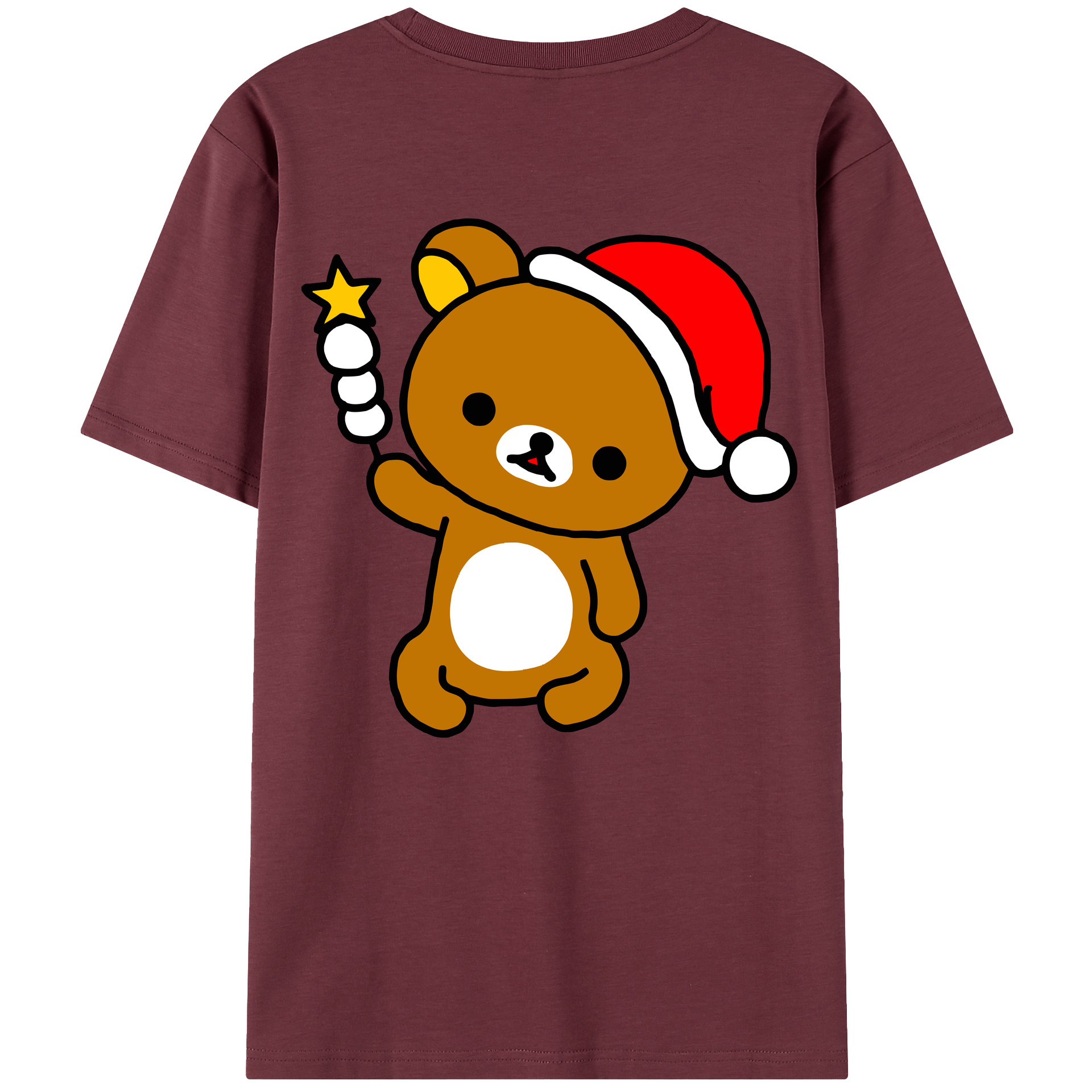 （画像用） リラックマ リラックマ キイロイトリ Rilakkuma Korilakkuma Kiiroitori 綿100％半袖Tシャツ（背面プリント）